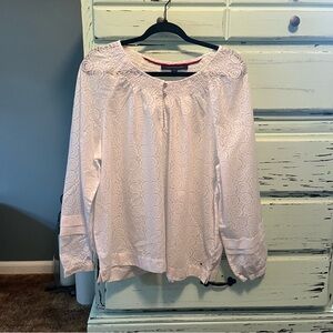 Tommy Hilfiger Lace Patterned White Blouse. Size XXL.